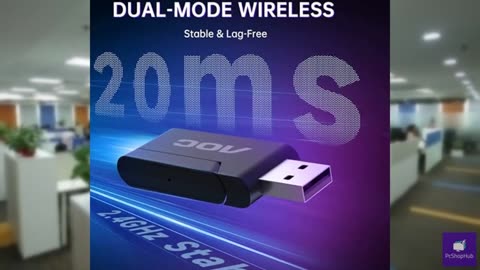 AOC Wireless Gaming Headset for PS5, PS4, Nintendo Switch, PC, Bluetooth 5.4 & 2