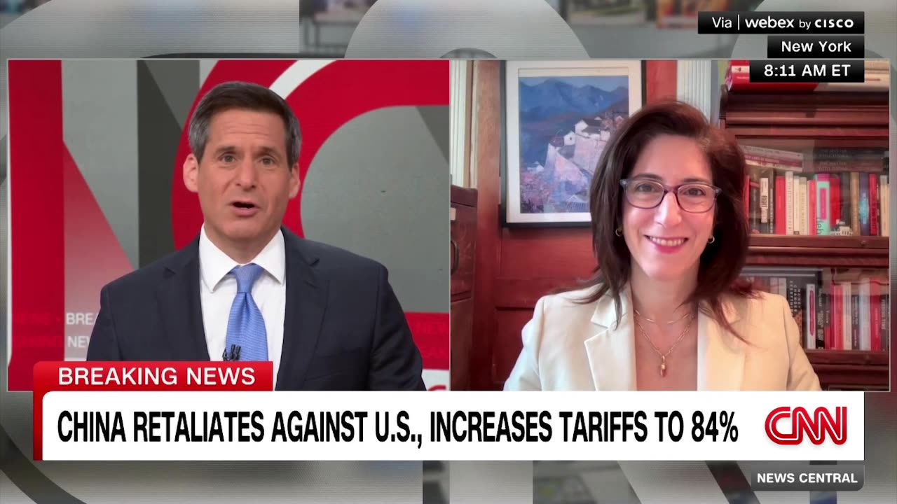 China hits back with 84% tariff on US goods as markets fall