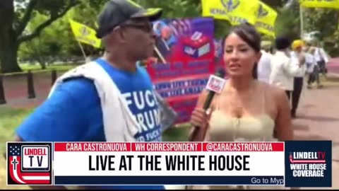 Mike Lindell's reporter tries to convince man that he's the only Black guy opposing Trump