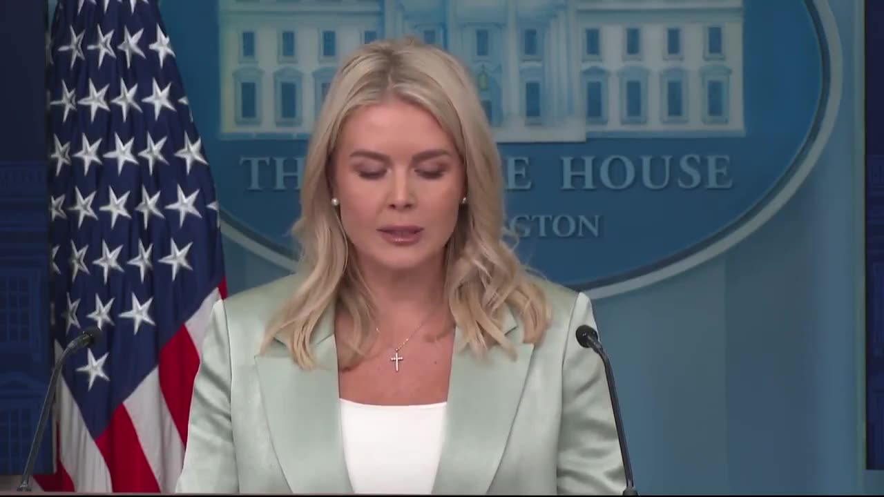 White House Press Secretary Reads Trump's Statement On Israeli Strike In Qatar