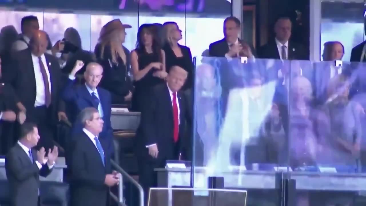 YANKEE STADIUM ERUPTS in USA! USA! chants after President Trump joins the stands.