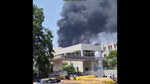 Moment Air India flight to London carrying 242 people crashes into residential area