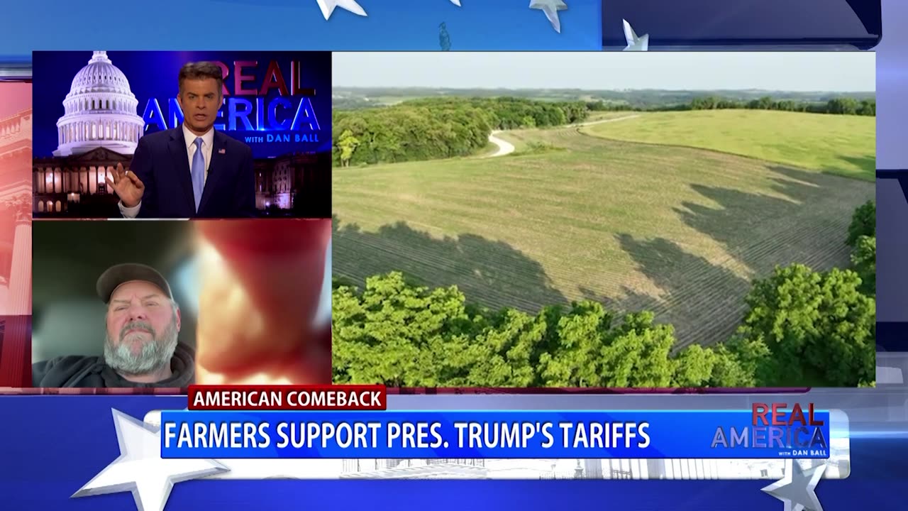 REAL AMERICA -- Dan Ball W/ Brett Kenzy, Cattle Ranchers React To Pres. Trump's Tariffs, 4/7/25