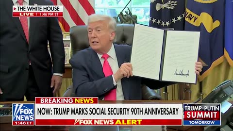 POTUS signs the Social Security Act