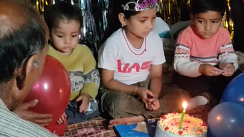 Birthday celebration of cute girl GOLU