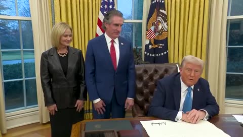 President Trump Signs Executive Orders in the Oval Office, Jan. 31, 2025