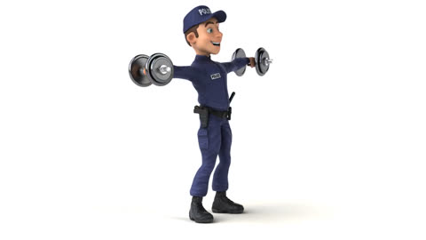 Man, police, security