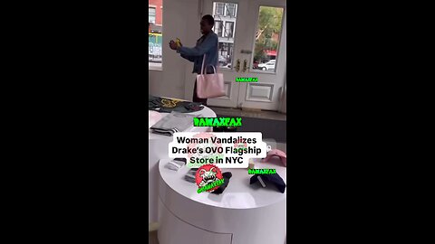 A woman vandalized Drake’s OVO flagship store in New York City, smashing the shop with a hammer ,
