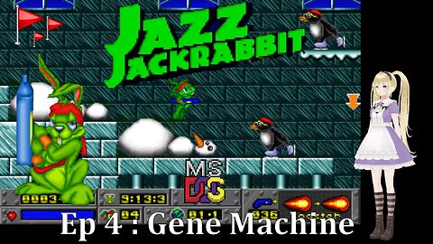 MS DOS : Jazz Jack Rabbit : Ep 4 ~ Gene Machine : Dead Flags