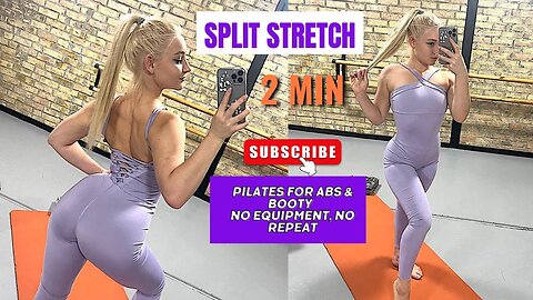 2 Min Pilates for Abs & Booty | No Equipment, No Repeat