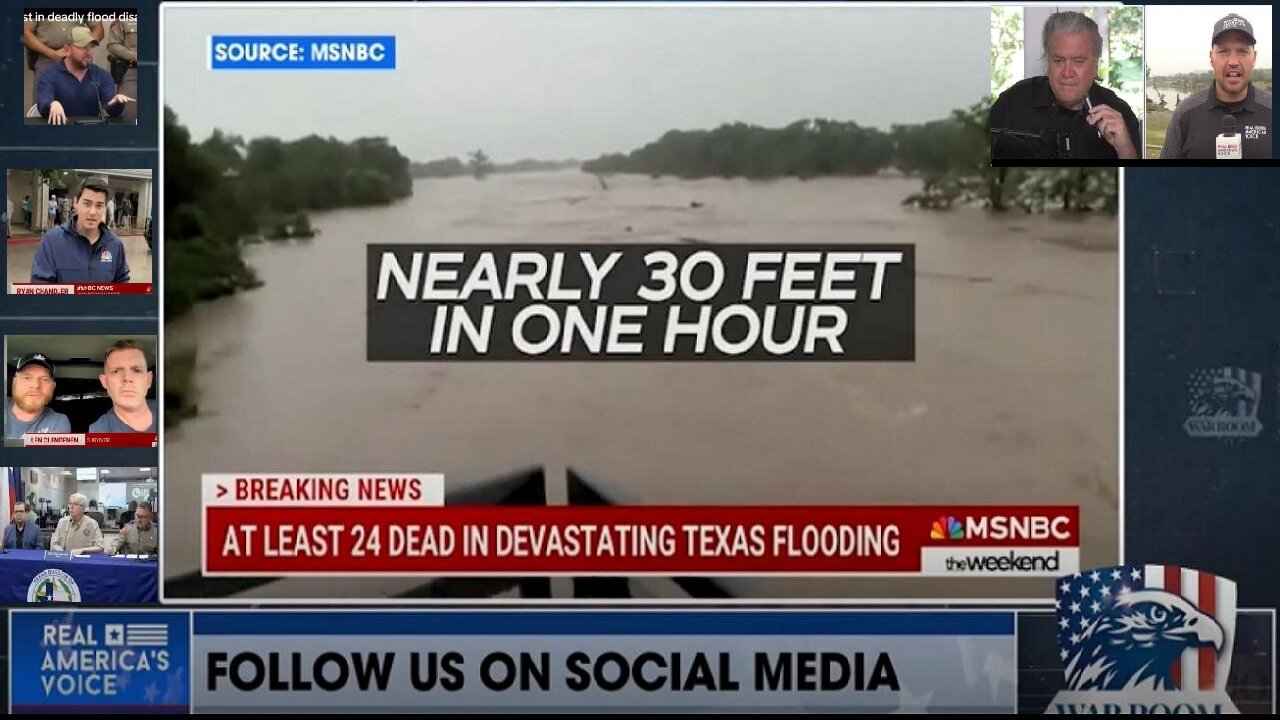 🙏 20 CHILDREN STILL MISSING: Ben Bergquam Reports From Kerrville, Texas Flood 7.05.25 ~ Steve Bannon's War Room