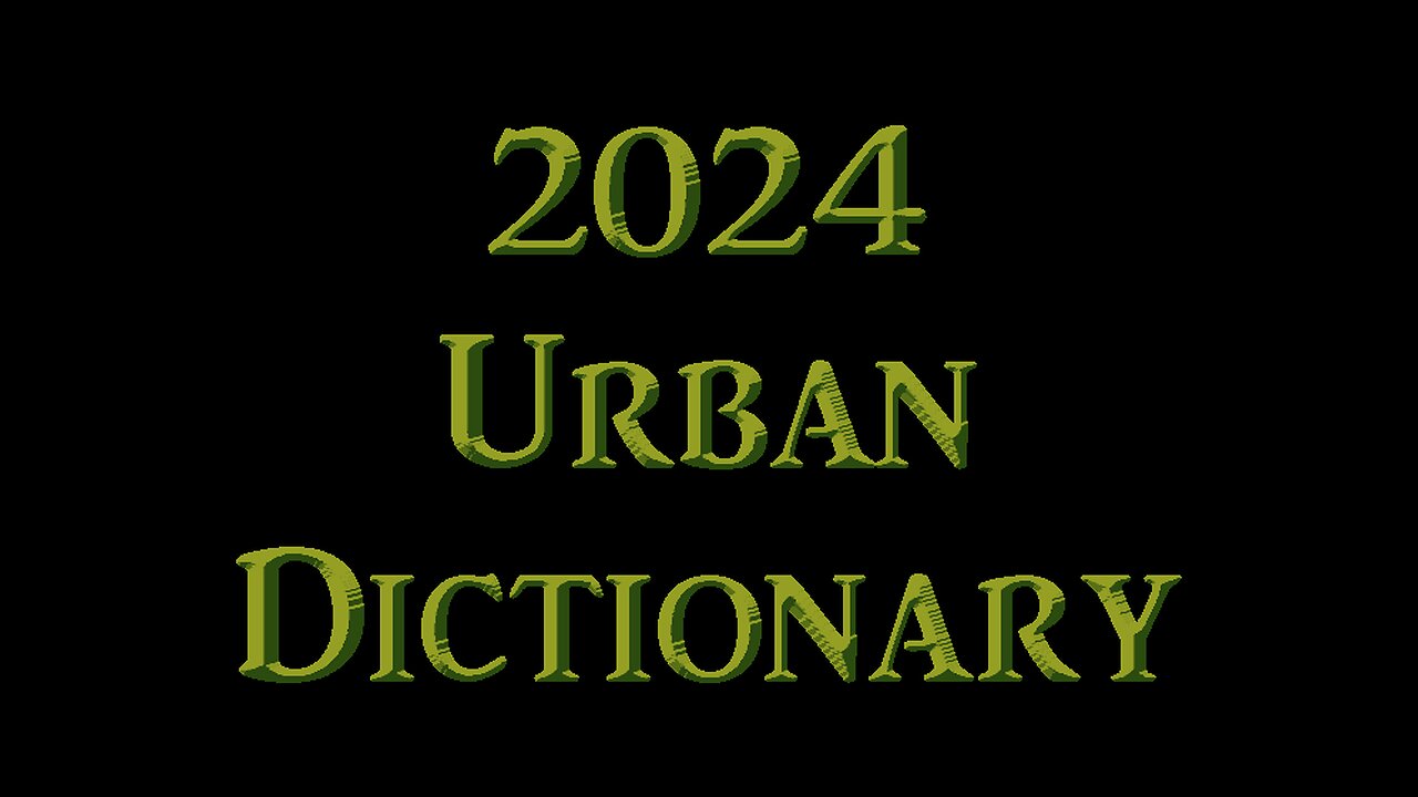 2024 Urban Dictionary Democracy