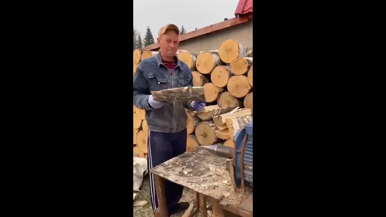 Homemade device for splitting your firewood...