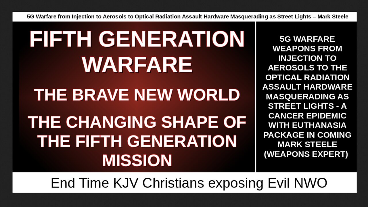 5G Warfare, Injection to Aerosols & Optical Radiation Assault Hardware Masquerading as Street Lights