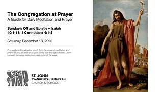 Sunday’s OT and Epistle—Isaiah 40:1-11; 1 Corinthians 4:1-5