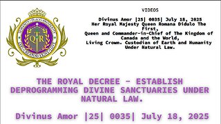 THE ROYAL DECREE - ESTABLISH DEPROGRAMMING DIVINE SANCTUARIES UNDER NATURAL LAW.