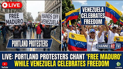 LIVE: Portland Protesters Chant "Free Maduro" While Venezuela Celebrates Freedom