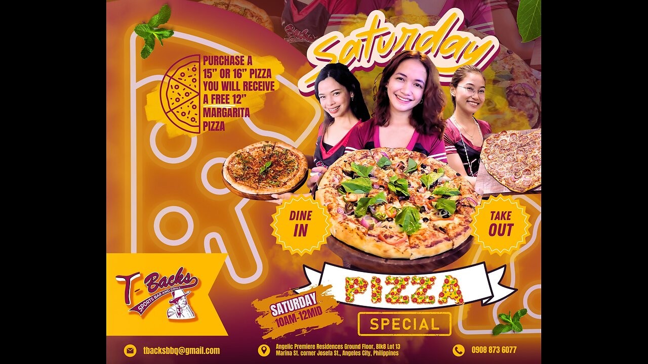 T-Backs Sports Bar and Grill Sports Schedule and Pizza special for Saturday April 12, 2025