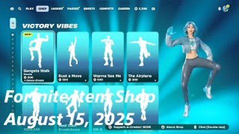 Fortnite Item Shop|August 15, 2025(*New* Gangsta Walk Emote)