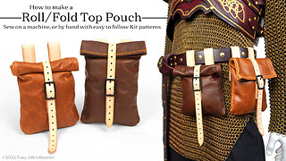 How to make a belt pouch and Medieval coin purse