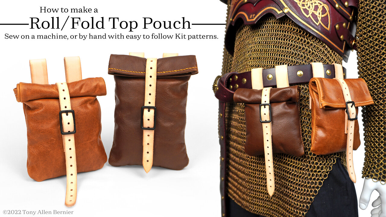 How to make a belt pouch and Medieval coin purse