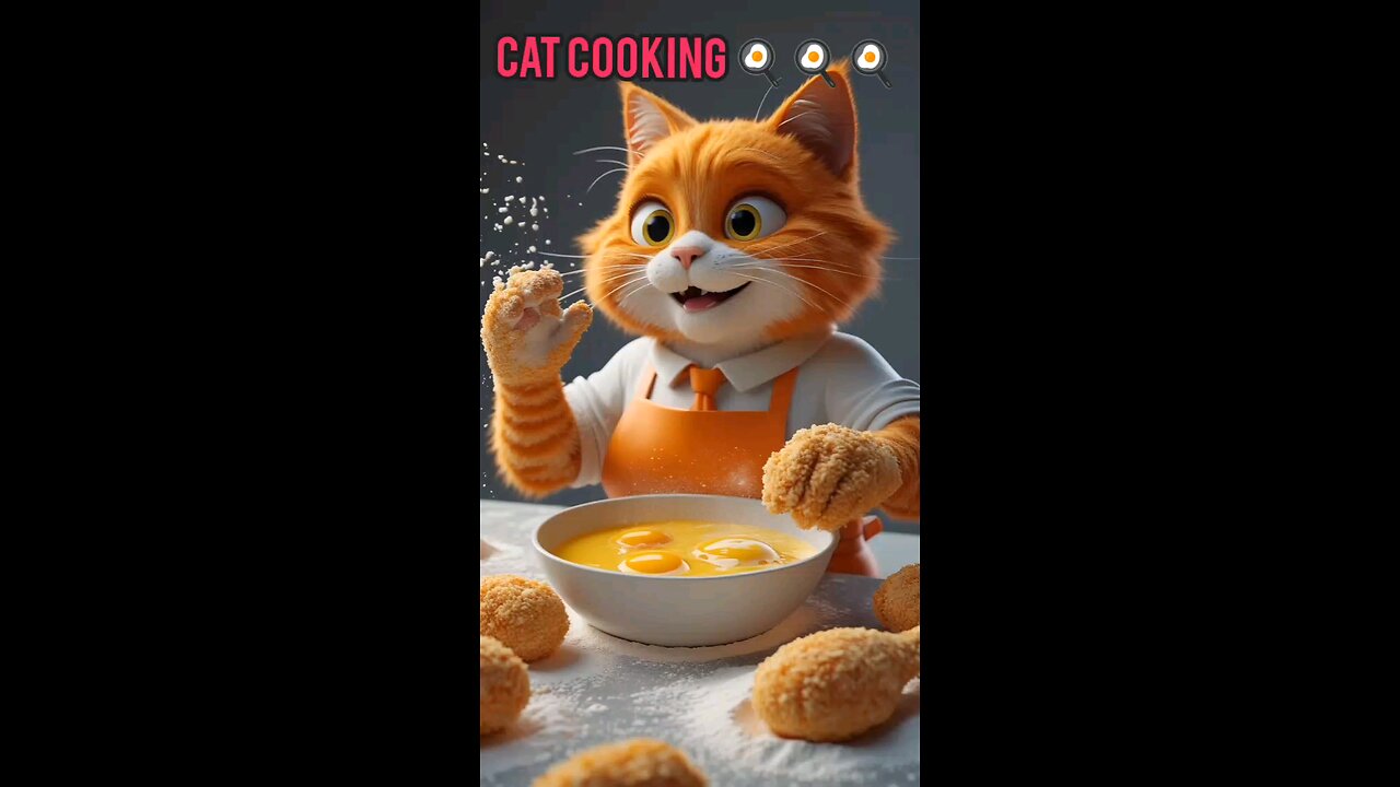 cat cooking 🍳🍳🍳