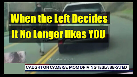 Masked Man Chases Down and Terrorizes Liberal Mom for Driving Tesla