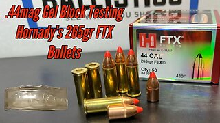 .44mag Hornady 265gr FTX Bullet, Ballistic Gel Block Testing Expansion and Penetration