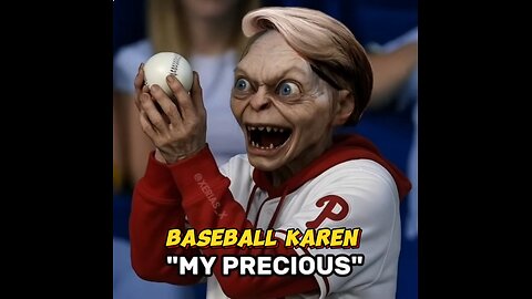 Karen grabbed a baseball from a kid.