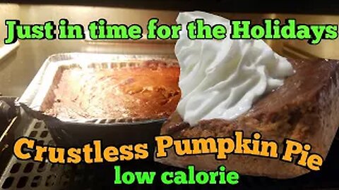 Crustless Pumpkin Pie recipe - low calorie