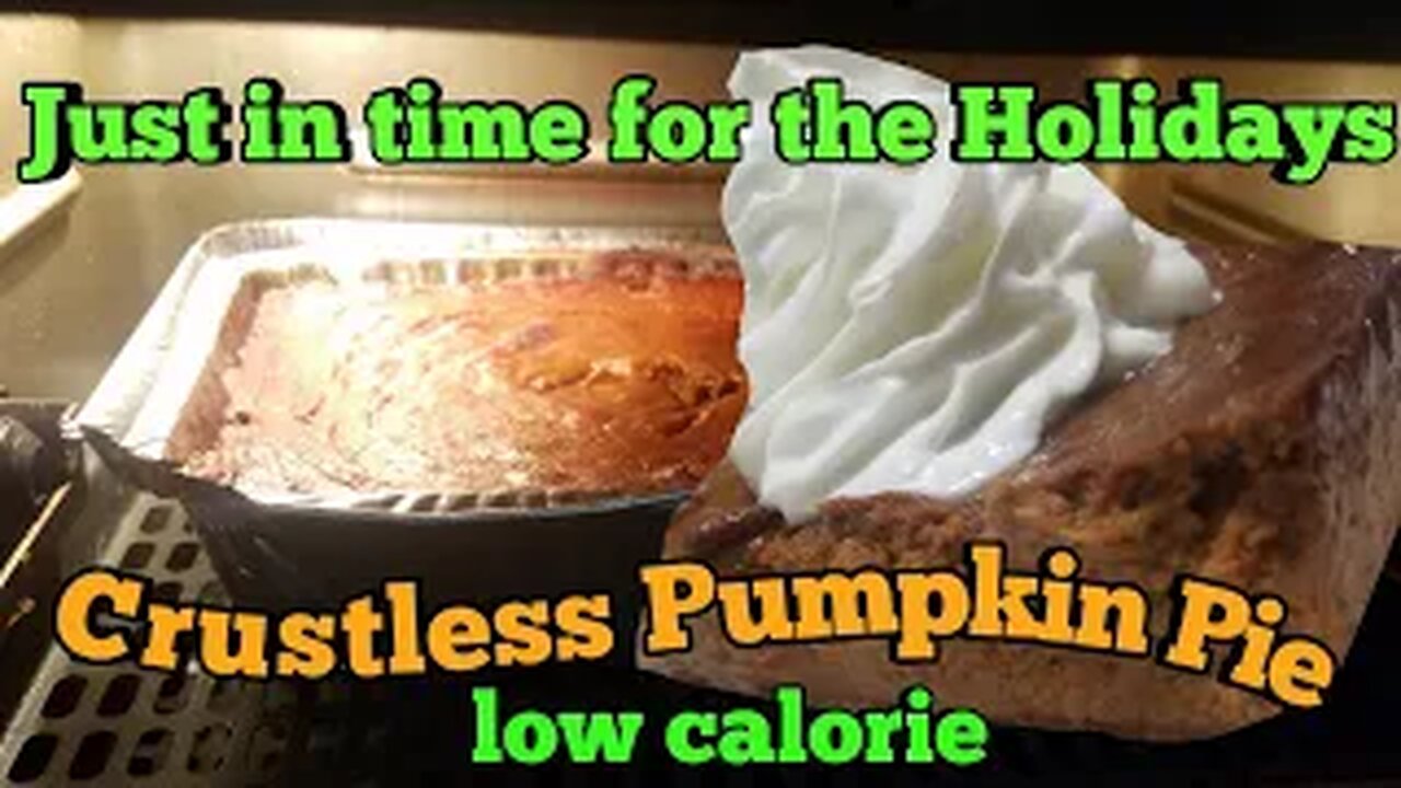 Crustless Pumpkin Pie recipe - low calorie