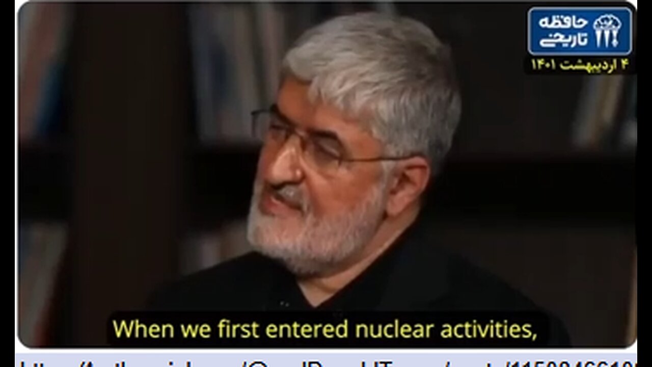 IRANIAN OFFICIAL ADMITS "Our real goal was to build a bomb".