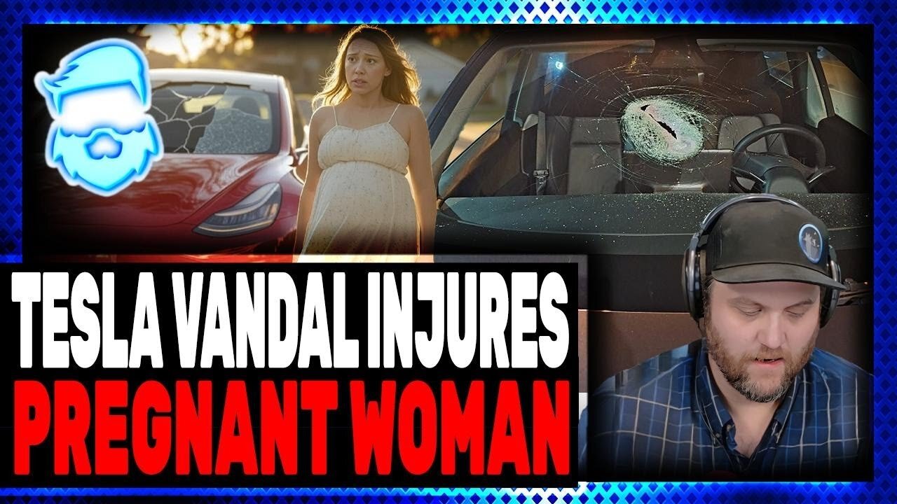 Tesla Vandal Seriously Harms Pregnant Woman, While Another Blob Shaped Woman CAUGHT RED HANDED!