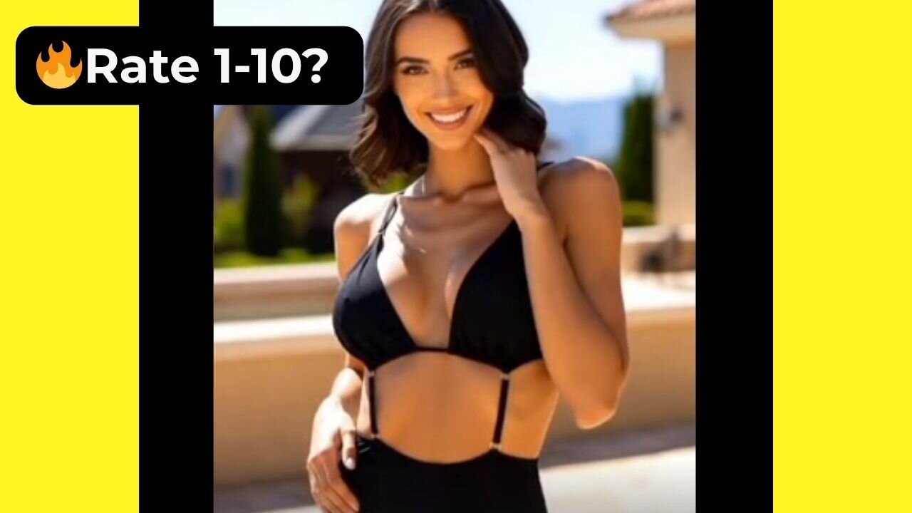 🔥 Rate This Black Bikini 1-10? | Supermodel Beach 4K