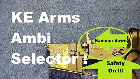 KE Arms Ambidextrous Selector ( ALLOWS HAMMER DOWN, SAFETY ON ! ) 90°/45° (Wedge)