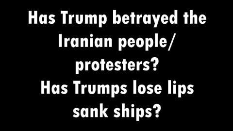 Hey Trump, stop playing with the lives of Iranian protesters...either help them or shat up.