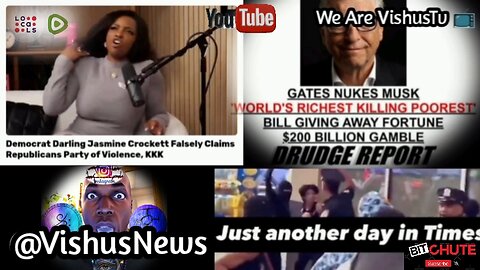 Jasmine Crockett Claims Republican Party Of Violence, KKK BILL GATES & More... #VishusTv 📺