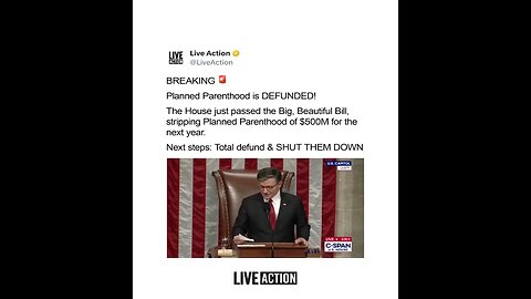 BREAKING- Planned Parenthood is defunded