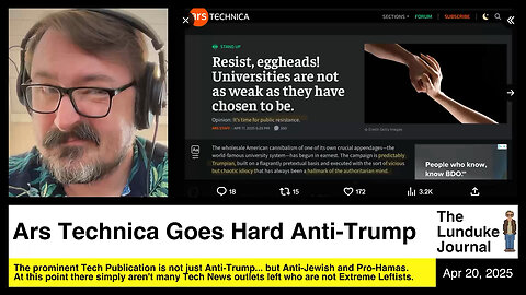 Ars Technica Goes Hard Anti-Trump