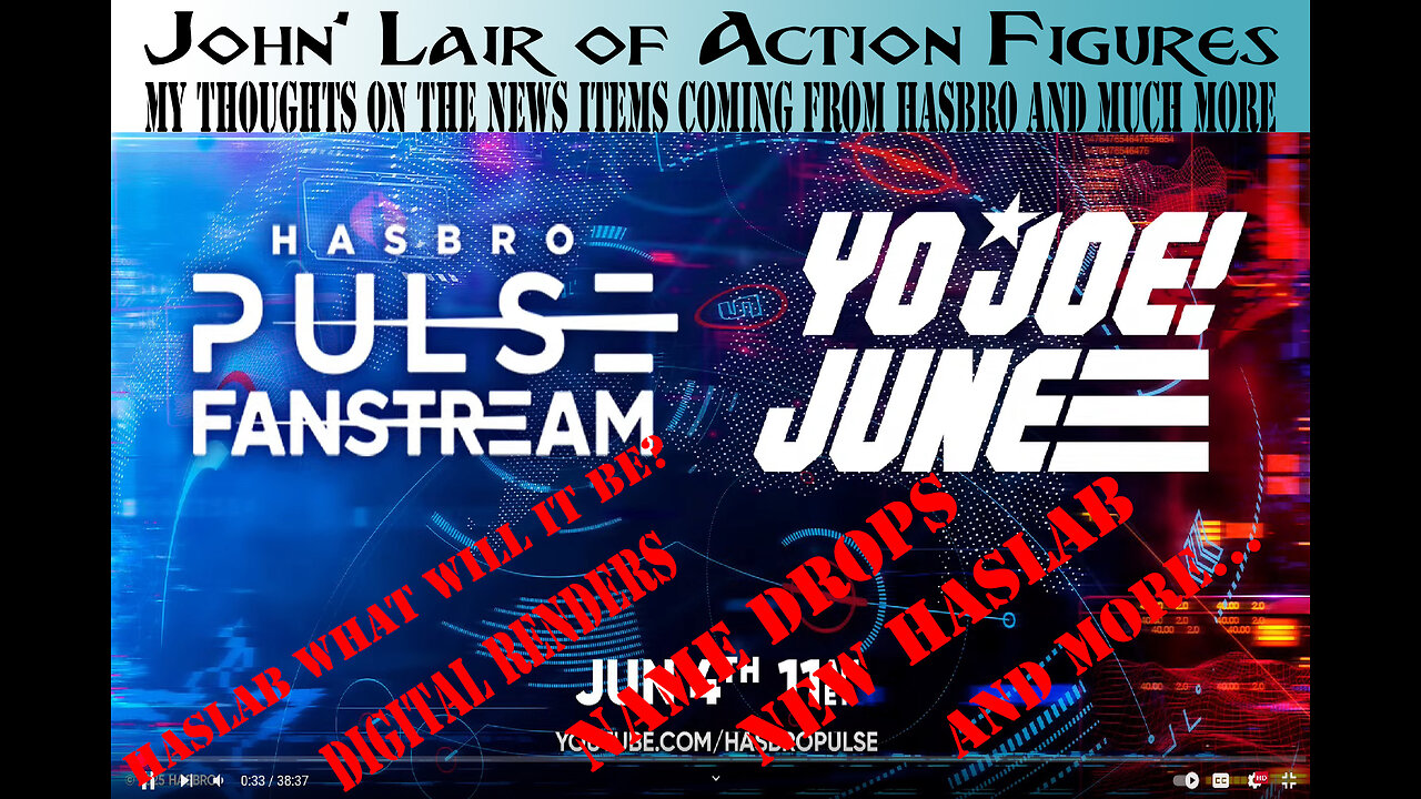 My thoughts on Hasbro pulse fan stream G.I. Joe June 4 2025 and much more (Haslab, name reveal)
