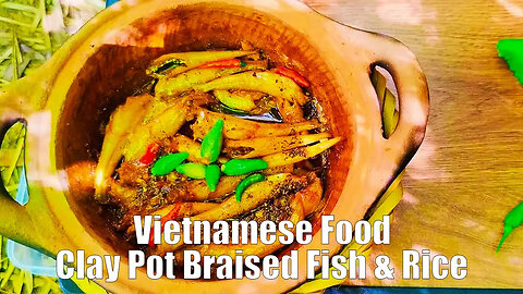 Vietnamese Clay Pot Braised White Fish with Pepper | Peaceful Outdoor ASMR Cooking in Bamboo Forest
