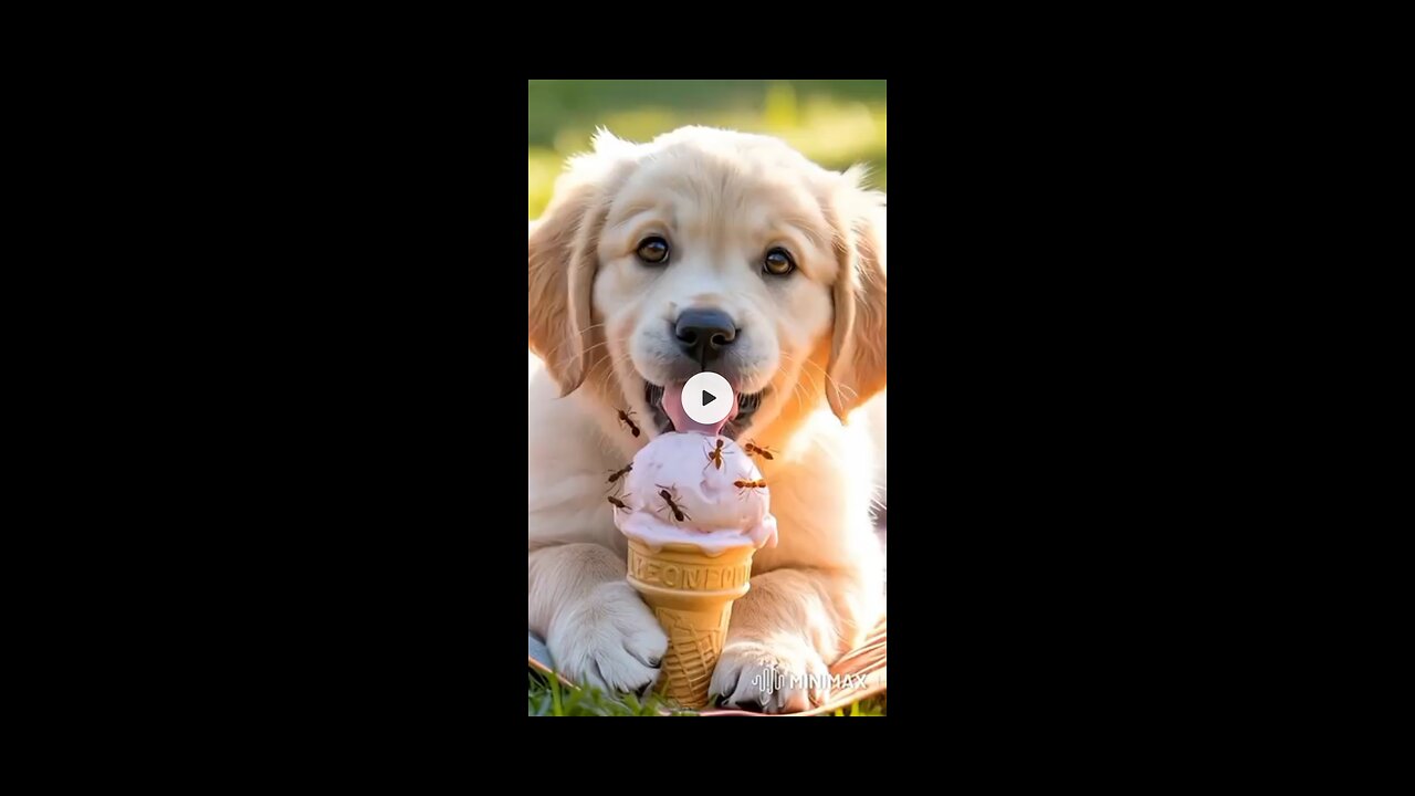 The dog ate ants along with ice cream