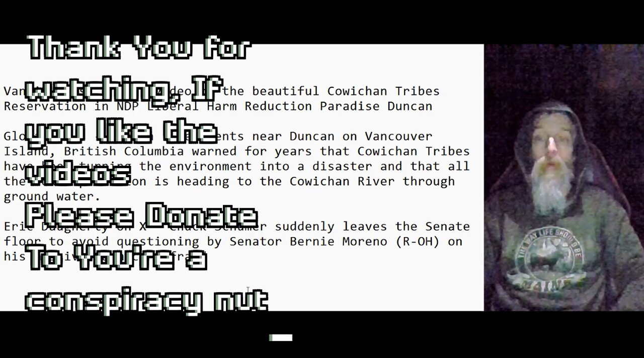 Huge illegal dumping site near Duncan, B.C., Chuck Schumer leaves when questioned by Bernie Moreno