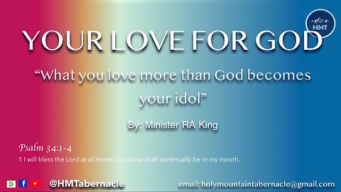 YOUR LOVE FOR GOD