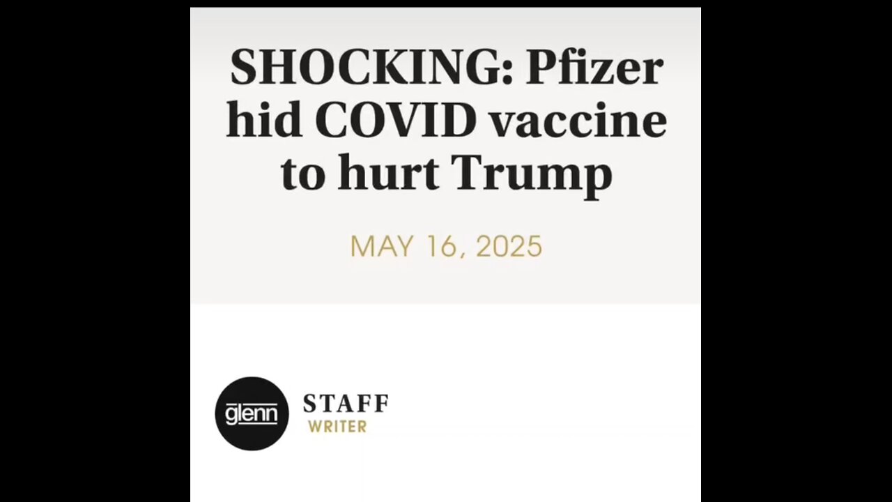 Pfizer Created a Toxic Vax In Hopes It Would Destroy Trump