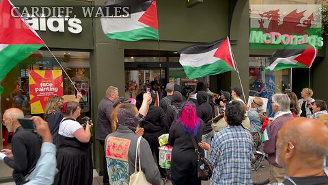 Stop Starving Gaza, Queen Street Cardiff Wales