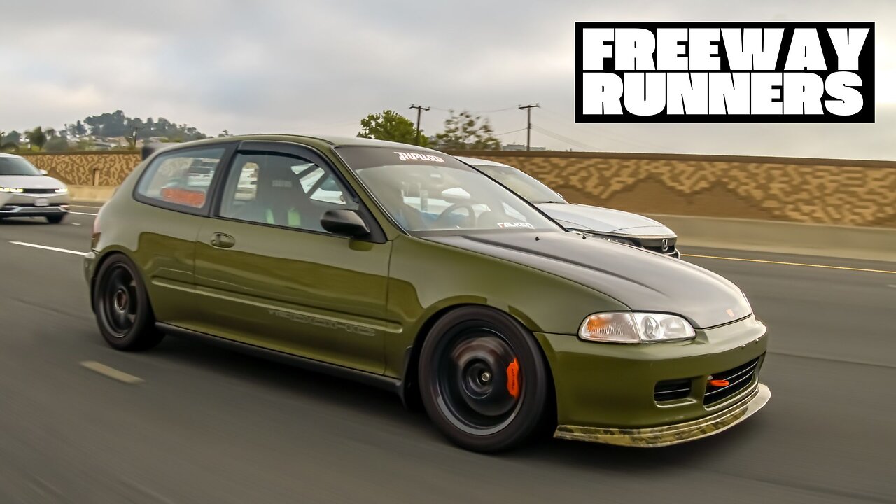 FREEWAY RUNNERS: Pop Up Meet With A Few Clean Honda Builds!