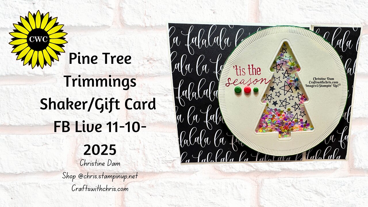 How to Make a Shaker Gift Card Holder Using Pine Tree Trimmings Bundle by Stampin' Up!