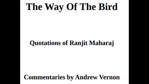 shri-ranjit-maharaj - The way of the bird