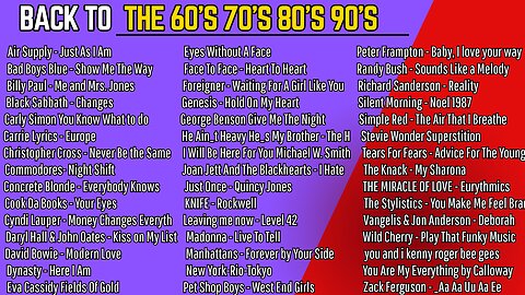 Back To The 60s 70s 80s 90s - Greatest Music Hits - Best Songs Of The times 2